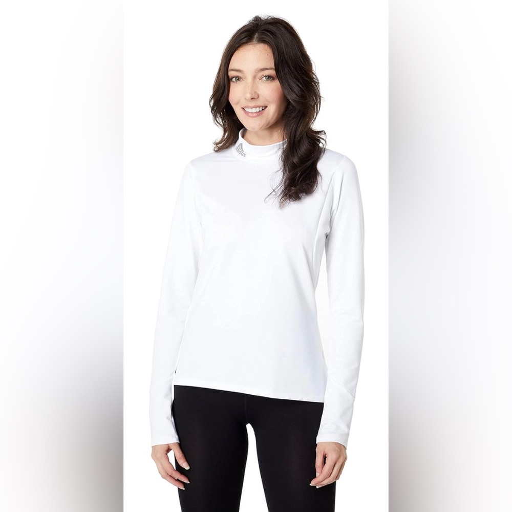 New Adidas Womens XL Golf Sport Performance Primegreen Cold Rdy Long Sleeve Mock